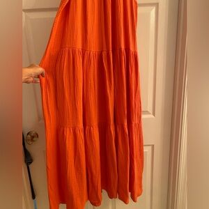 Summer orange long dress